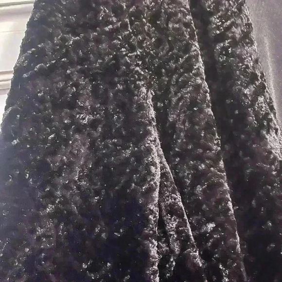 Connected Apparel Dark Brown Black Faux Fur Lightweight Swing Jacket Size Large‎ - Picture 7 of 9